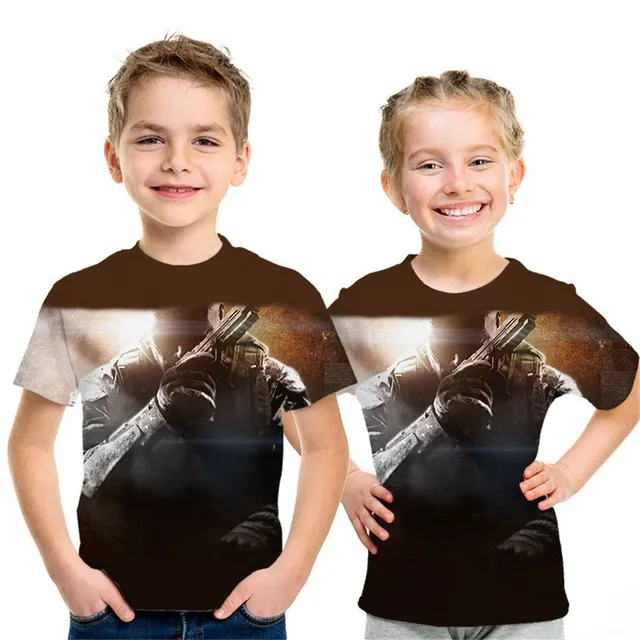 Baby T-shirt with cool 3D printing Call of Duty