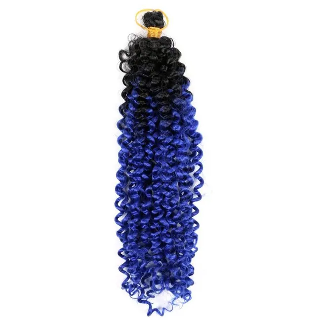 Colored curly strands for hair extensions