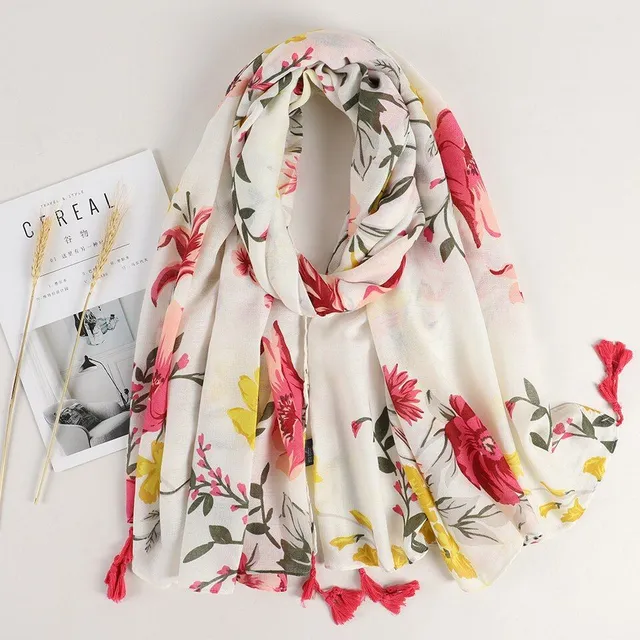 Luxury fine scarf with different patterns