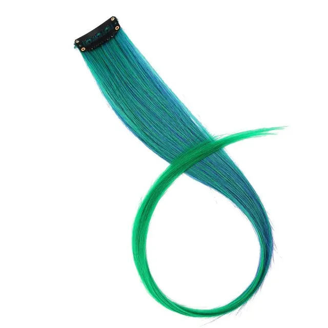 The spring of synthetic hair on the clip - different colors