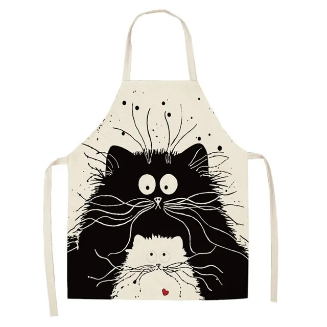 Stylish kitchen apron with cat motif Mini Me