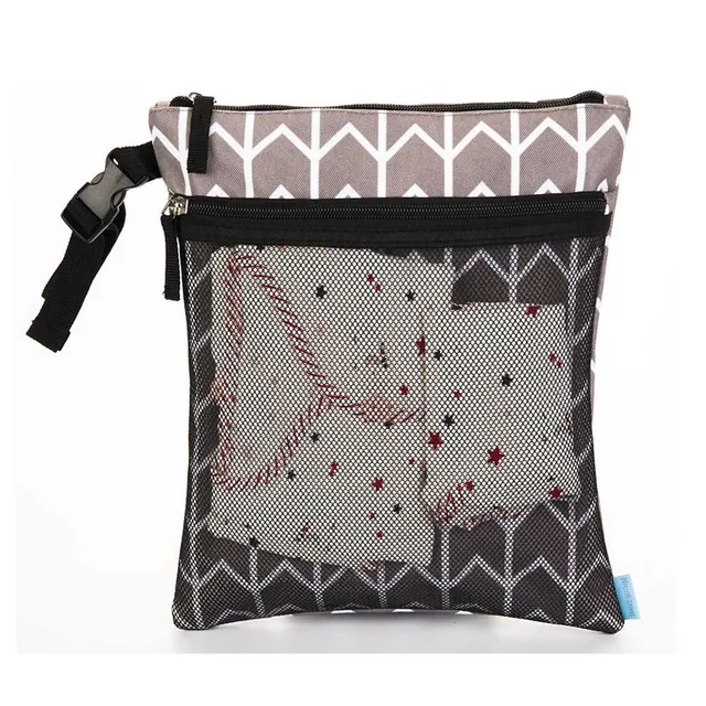 Diaper bag with double pocket