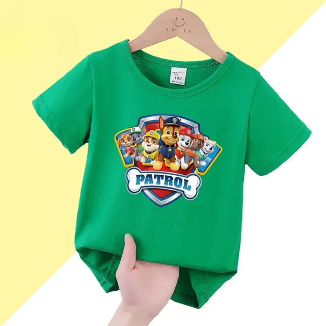 Stylové dětské tričko s krátkým rukávem a potiskem Tlapková patrola