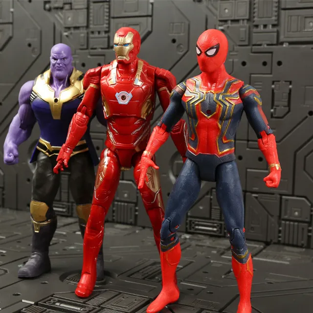Action figures of popular superheroes