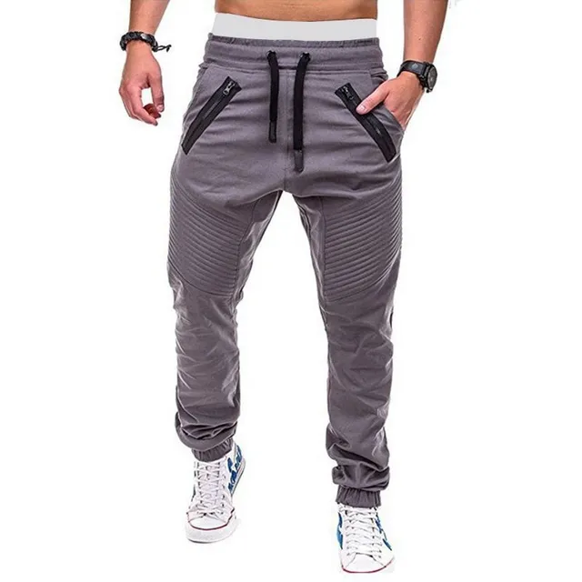 Men's trendy jogger pants with ties