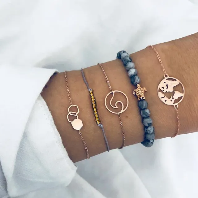 Conjunto de pulseras originales Indica para mujer