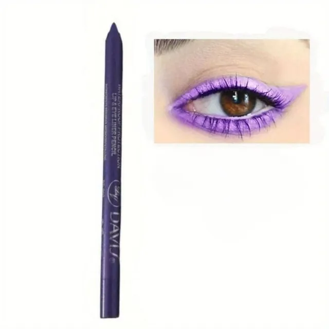 Waterproof pencil for coloured liners, shadows and lips - smudge-free