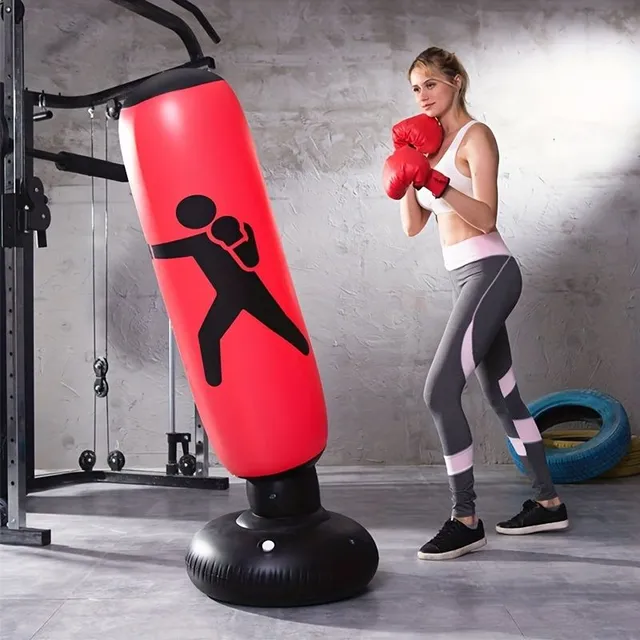 1pc Inflatable punching bag with stand - ideal for karate and taekwondo