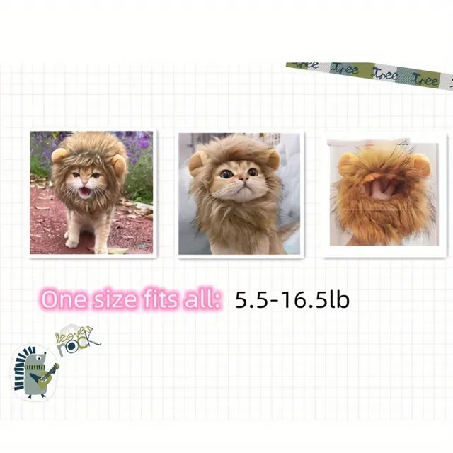 Lion Headband for cats - Funny and cute