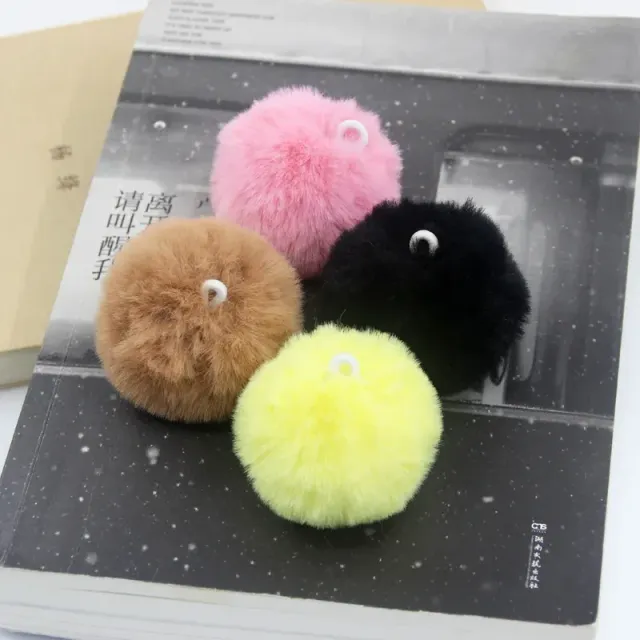 Colorful fluffy soft pompon balls