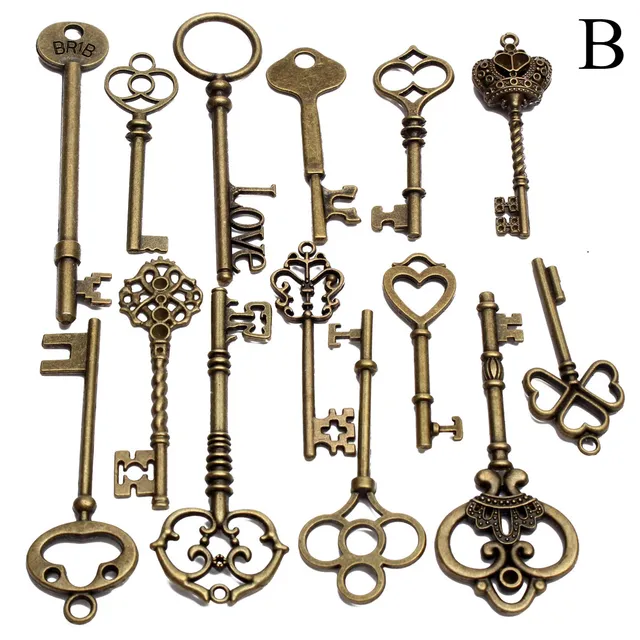 Set of antique bronze keys