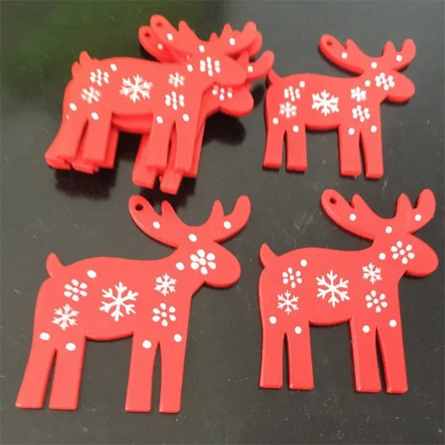 Wooden Christmas Ornaments 10pcs