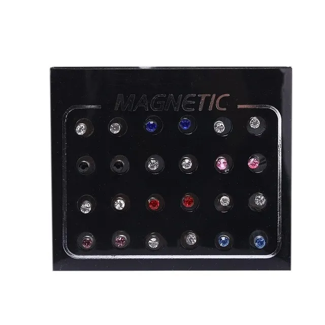Magnetic stud earrings 12 pairs