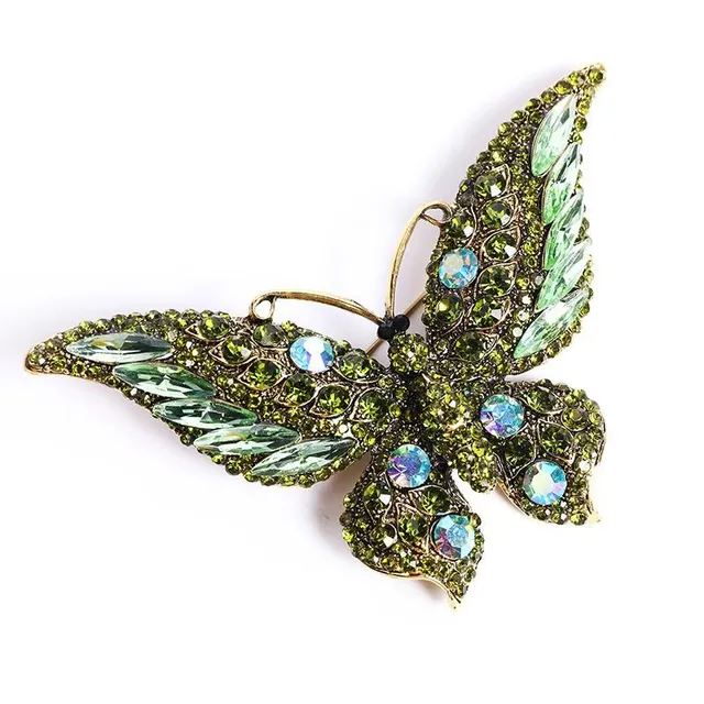 Fashion animal crystal brooch Big Butterfly