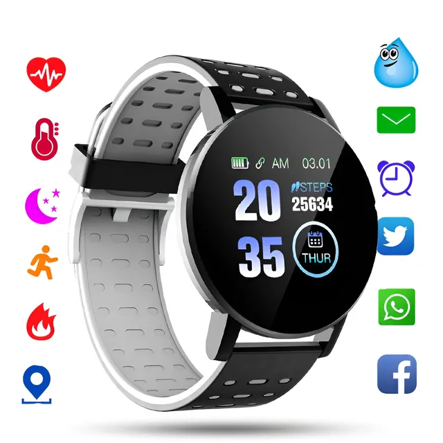 Men's smart fitness watch with Bluetooth