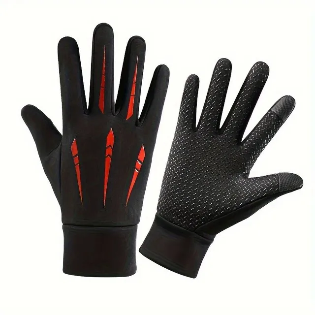 Motorcycle hot gloves, waterproof touch winter cycling racing gloves