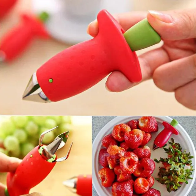 Useful strawberry-shaped pliers for removing their stems Hartwig