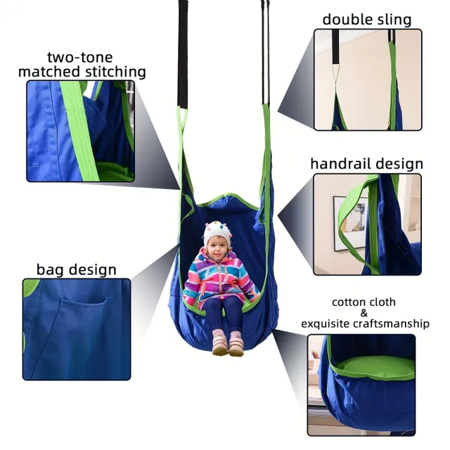 1pc Cotton Baby Hanging Swing Chairs For Internal I Outdoor Use, Suitable for Children I Adult, Maximum Nose 80 Kg