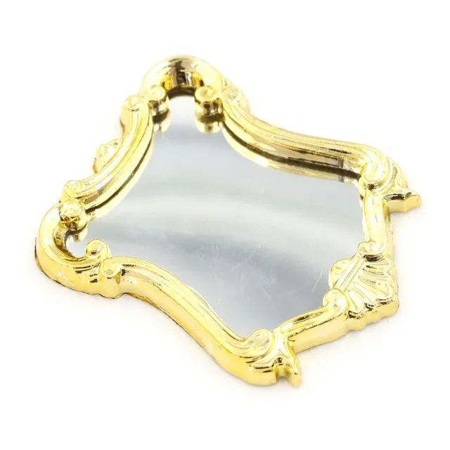 Golden mirror for doll