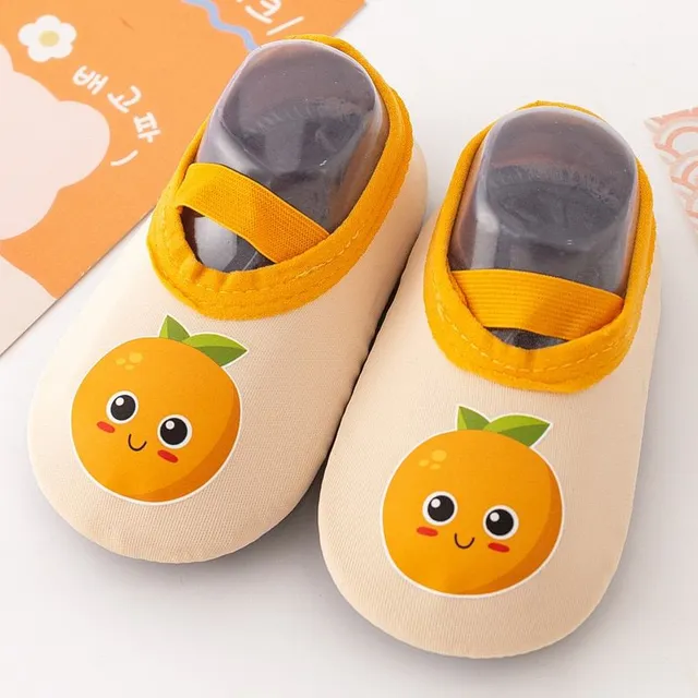 Pantofi originali moderni și stilizați pentru copii, tip barefoot, cu motiv de fructe și legume Mae