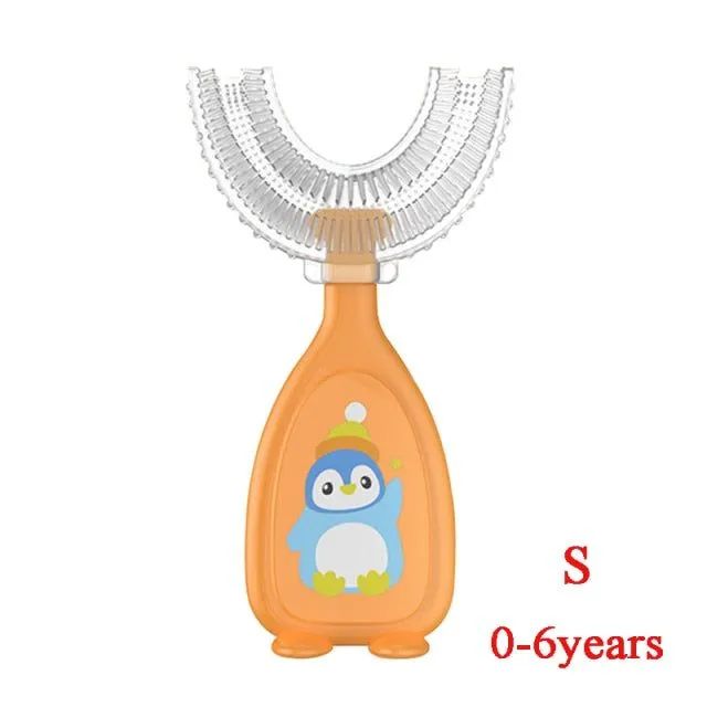 U-shaped whitening toothbrush for children from 2 to 12 years
