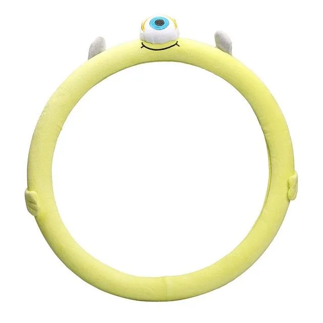 Cute plush steering wheel cover - popular cartoon characters