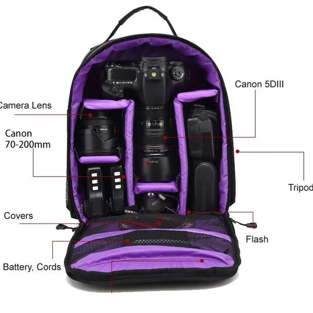 Backpack for camera and accessories