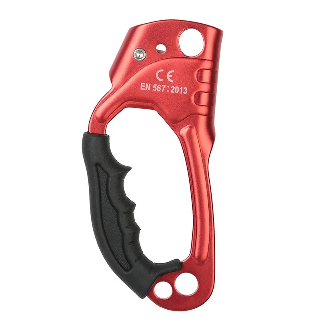 Climbing hand-held ascender for ropes 8-13 mm of aluminium-magnesium alloy