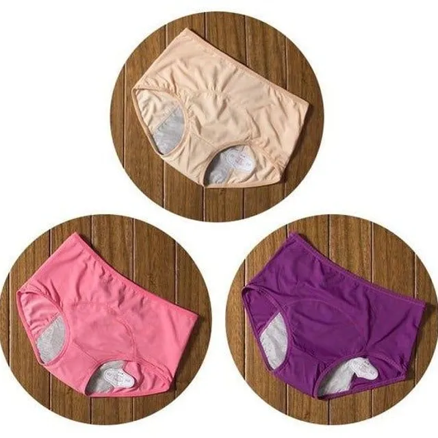 Set of menstrual panties with high waist 3pcs - more colors