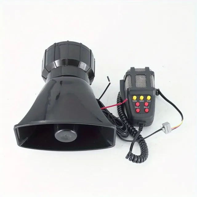 Sirena de securitate auto 60W 110dB - Sirenă, Alarmă, Microfon, Difuzor | Amplificator de Urgență