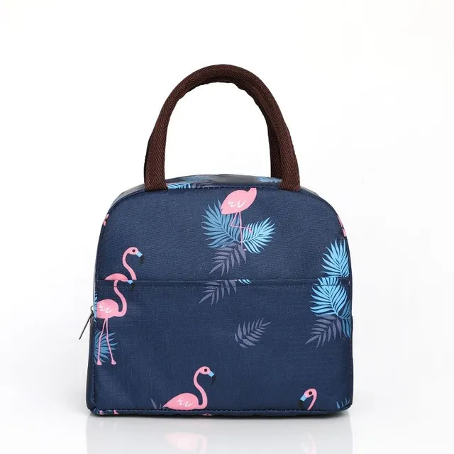 Simple classic trendy lunch bag with a luxurious modern colour print