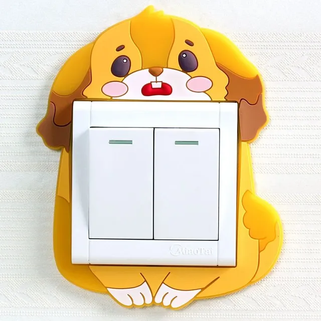 Silicone baby stickers on light switch