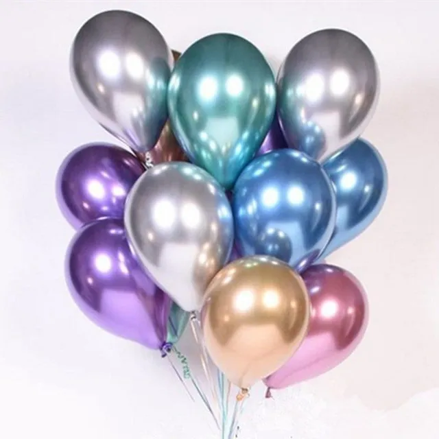 Gold metal latex balloons 12inch as-picture