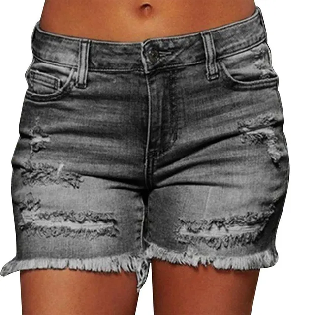 Women's original trends comfortable classic shorts in denim colours with high waist