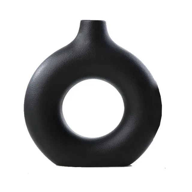 Kreatywny wazon ceramiczny w kształcie pączka - Round Hollow Flori