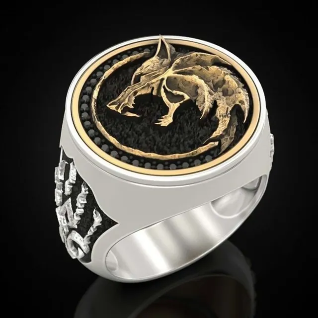 Men's two-tone ring The Witcher