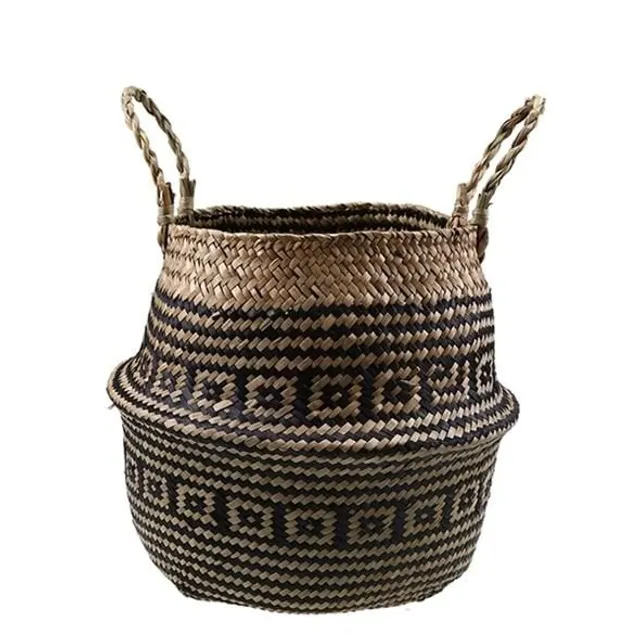 Rattan folding pot