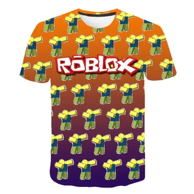 Koszulka unisex z krótkim rękawem dla dzieci i dorosłych z motywami popularnej gry ROBLOX