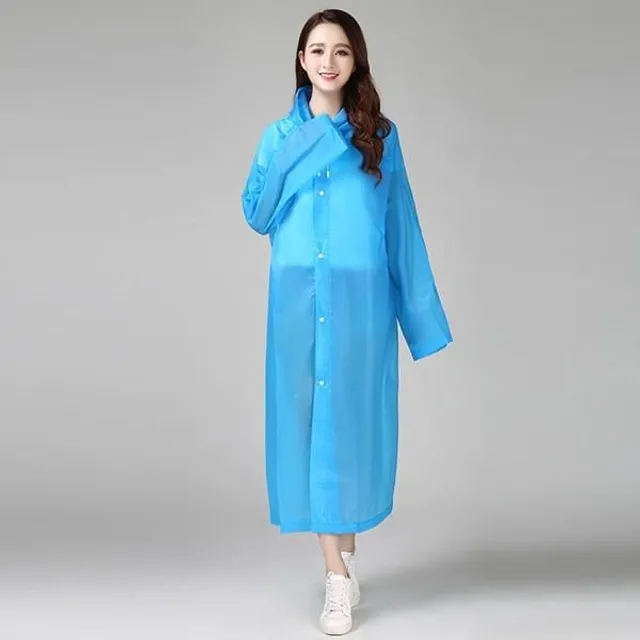 Ladies colourful transparent raincoat