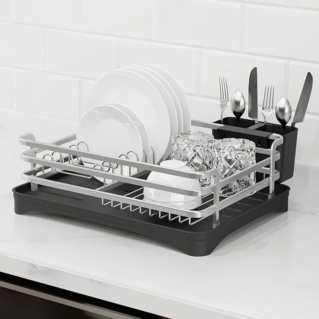 1pc Stainless steel dishwasher with cutlery holder - durable and space-saving