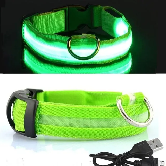 Rechargeable LED light up collar for pets