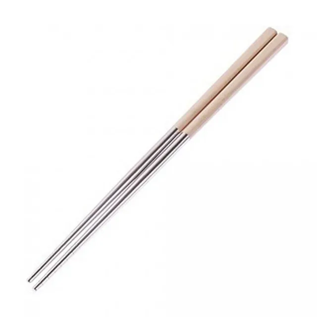 Stainless steel dining chopsticks with colored handle