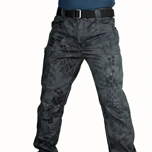 Men's waterproof tactical pants, durable combat cargo pants with multiple pockets for outdoor