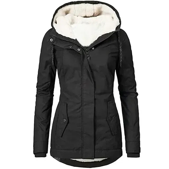 Women's heated park with hoods and pockets