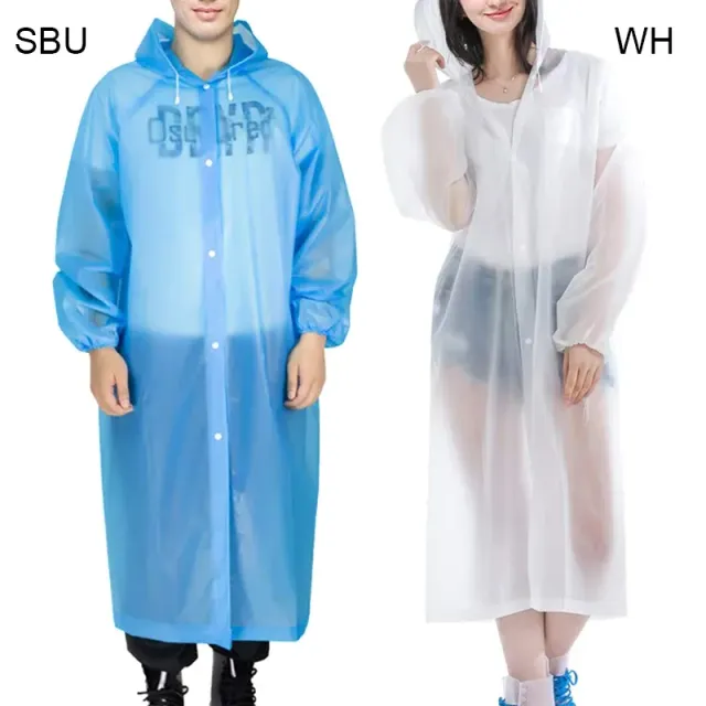 Imperméable transparent en EVA pour femmes et hommes avec capuche pour activités en extérieur