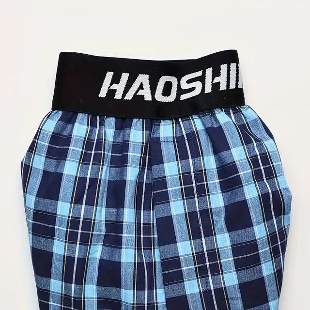 Men's plaid boxers (3 pcs) - random colours, breathable and comfortable for everyday wear