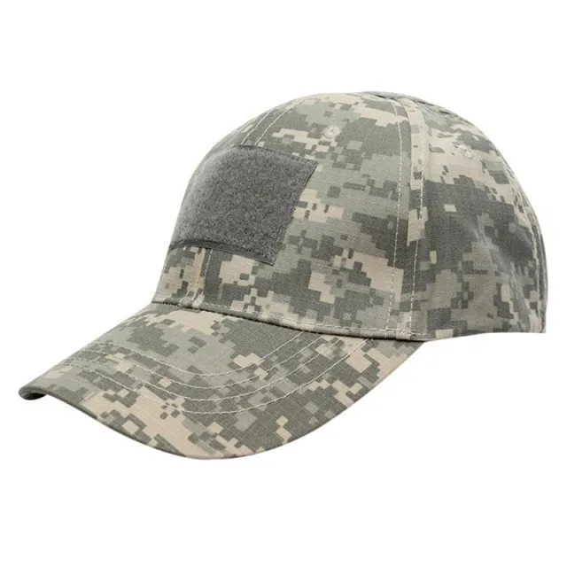 Military camouflage cap with Velcro