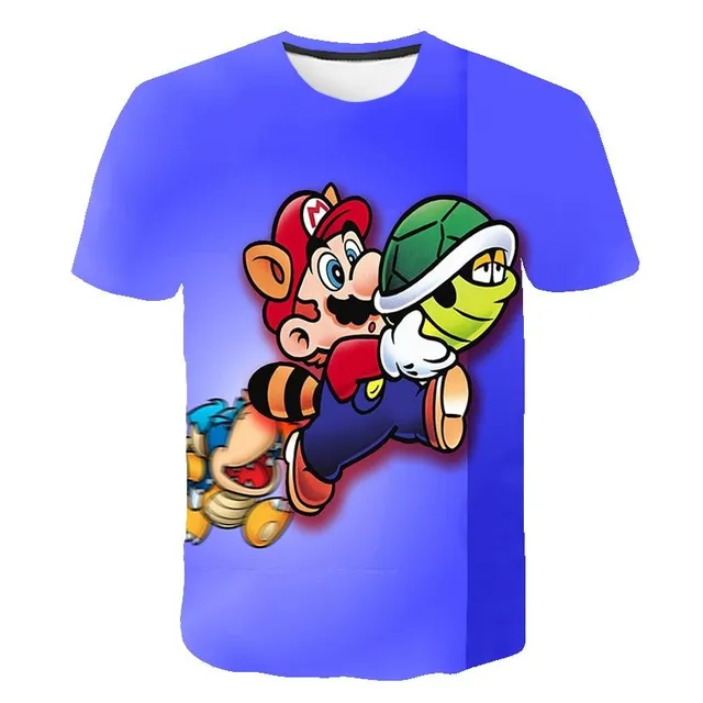 Piękna koszulka dziecięca z drukiem 3D Mario 3126 4 roky