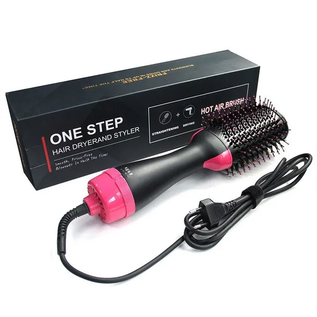 3-in-1 Heat Brush - Hair Dryer, Comb and Curling Iron