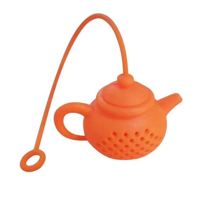 Silicone bag for loose tea in the shape of a teapot